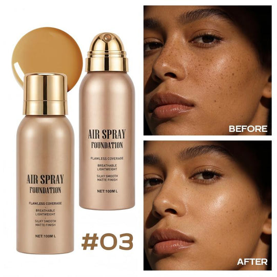 🥳2026 HOT SALE🥳💞50K+ SOLD! 💄✨ Air Spray Foundation – flawless full coverage, waterproof & sweatproof. Lightweight formula won't clog pores or cake – just spray & blend for a smooth, natural glow that lasts all day! 💋💖