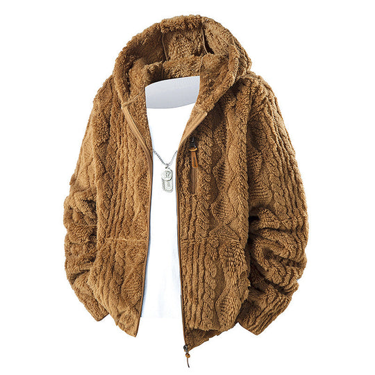 🧥 Corduroy Comfort, Cozy Coverage | Men's Hooded Fleece Zip Jacket ⚡ Free Shipping