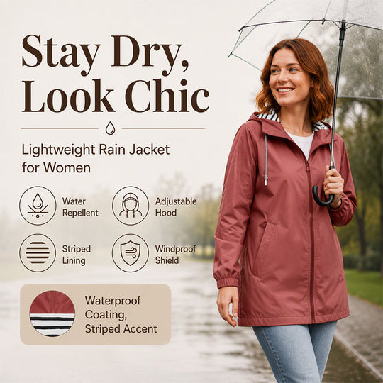 🌧️ Ready When the Weather Turns ⚡️ Women's Waterproof Hooded Outdoor Jacket