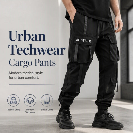 👖 More Pockets, More Freedom | Men's Techwear Harem Cargo Pants