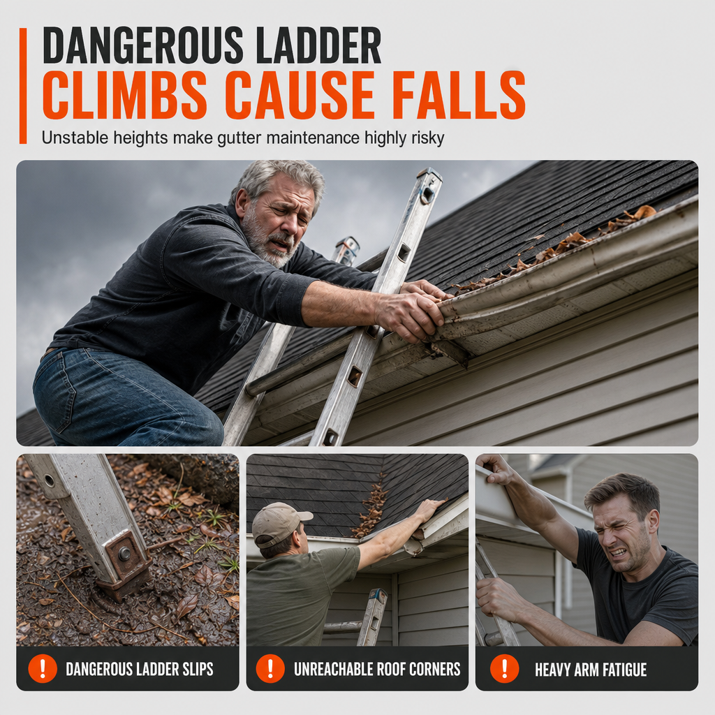🔧 LIMITED‑TIME 30% OFF! ✨ No-Climb Gutter Cleaning Tool