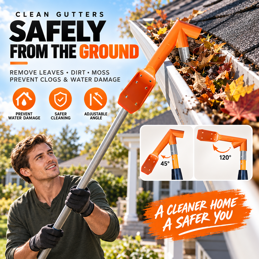 🔧 LIMITED‑TIME 30% OFF! ✨ No-Climb Gutter Cleaning Tool