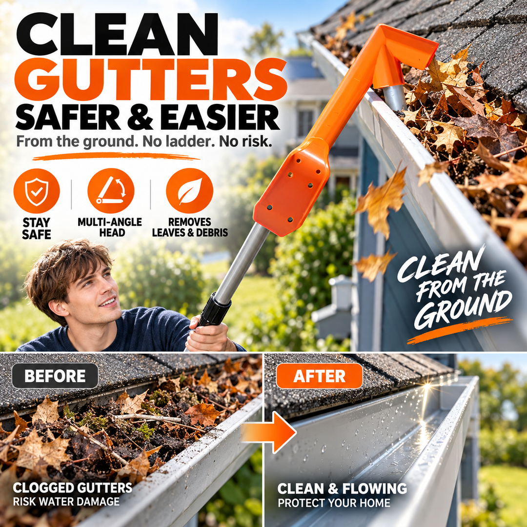 🔧 LIMITED‑TIME 30% OFF! ✨ No-Climb Gutter Cleaning Tool