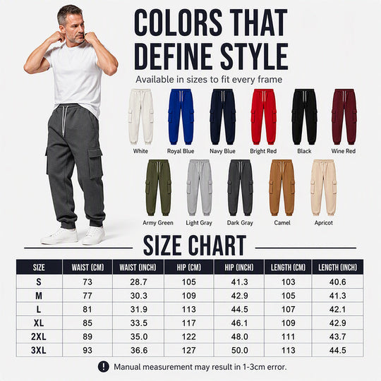 👖 Pull-On Comfort | Men's Loose Drawstring Cargo Jogger Pants