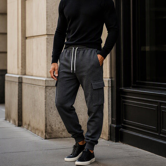 👖 Pull-On Comfort | Men's Loose Drawstring Cargo Jogger Pants