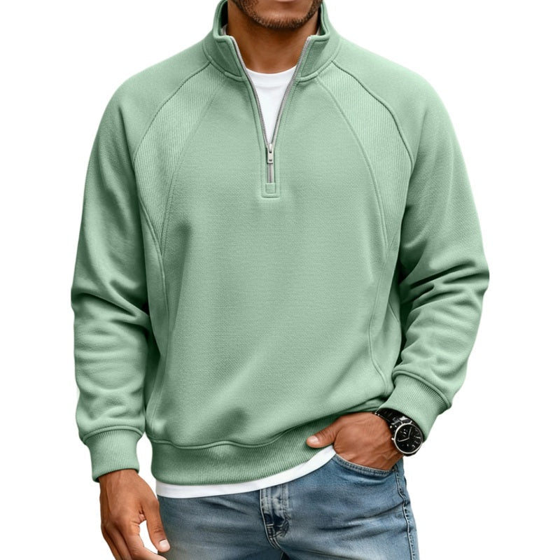 Men's Casual Warm Half-Zip Sweatshirt