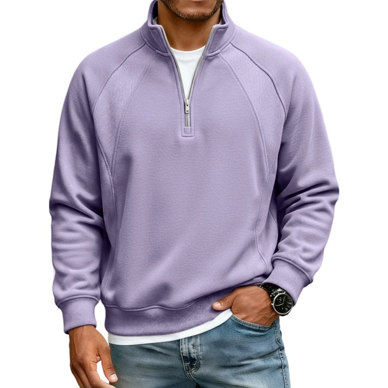 Men's Casual Warm Half-Zip Sweatshirt