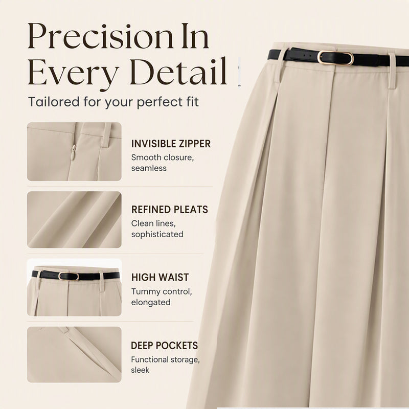 ✨ Easy Everyday Comfort | Women's Relaxed Wide-Leg Trousers with Pockets