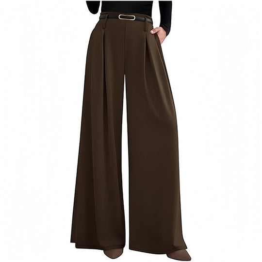 ✨ Easy Everyday Comfort | Women's Relaxed Wide-Leg Trousers with Pockets