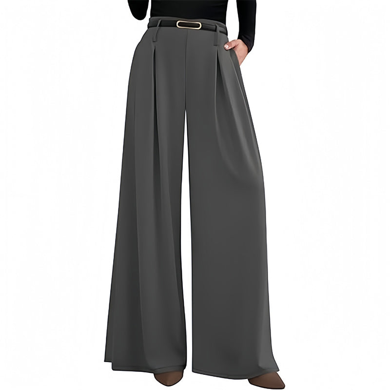 ✨ Easy Everyday Comfort | Women's Relaxed Wide-Leg Trousers with Pockets