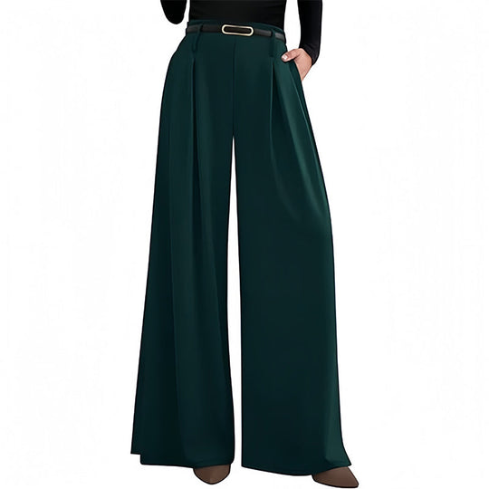 ✨ Easy Everyday Comfort | Women's Relaxed Wide-Leg Trousers with Pockets