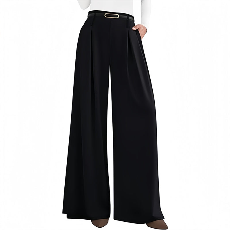 ✨ Easy Everyday Comfort | Women's Relaxed Wide-Leg Trousers with Pockets