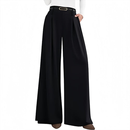 ✨ Easy Everyday Comfort | Women's Relaxed Wide-Leg Trousers with Pockets