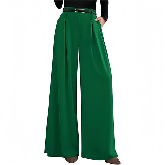 ✨ Easy Everyday Comfort | Women's Relaxed Wide-Leg Trousers with Pockets