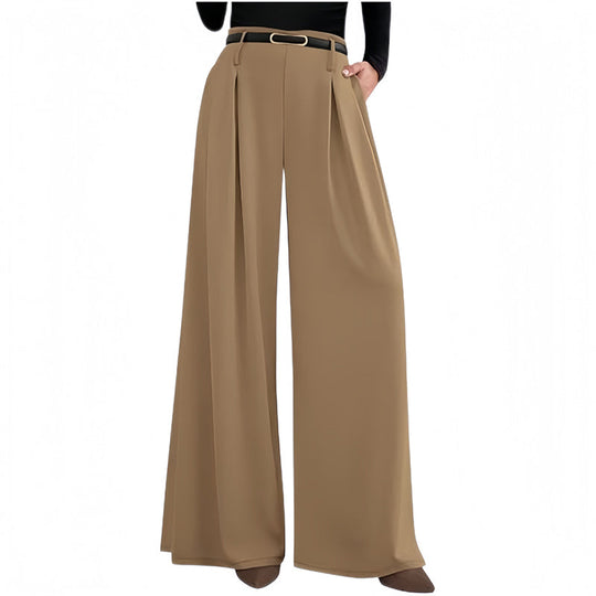 ✨ Easy Everyday Comfort | Women's Relaxed Wide-Leg Trousers with Pockets