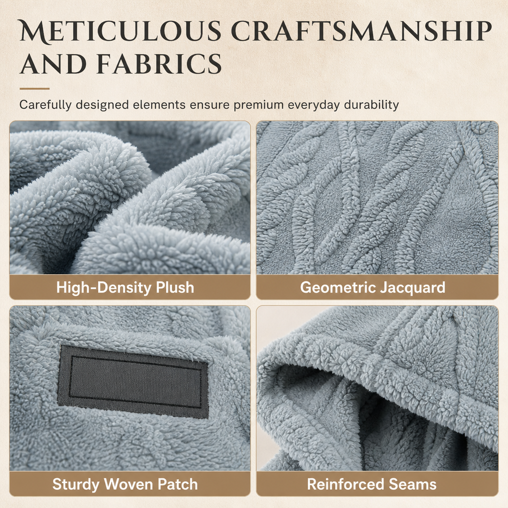 Men's Winter Fleece Lined Hoodie Jacquard Pattern Long Sleeve Pullover Sweatshirt for Casual Outdoor Wear