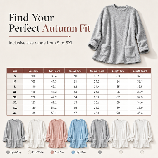🍂 ☁️Women's Warm Crew Neck Long Sleeve Top