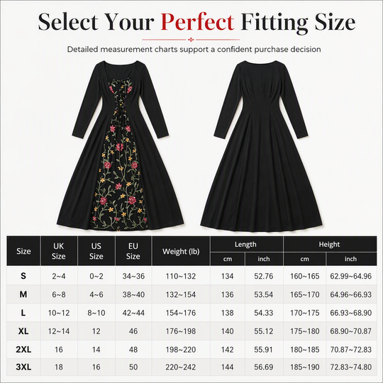 Black Long Sleeve Square Neck Lace Up Corset Maxi Dress with Floral Embroidered Mesh Panel