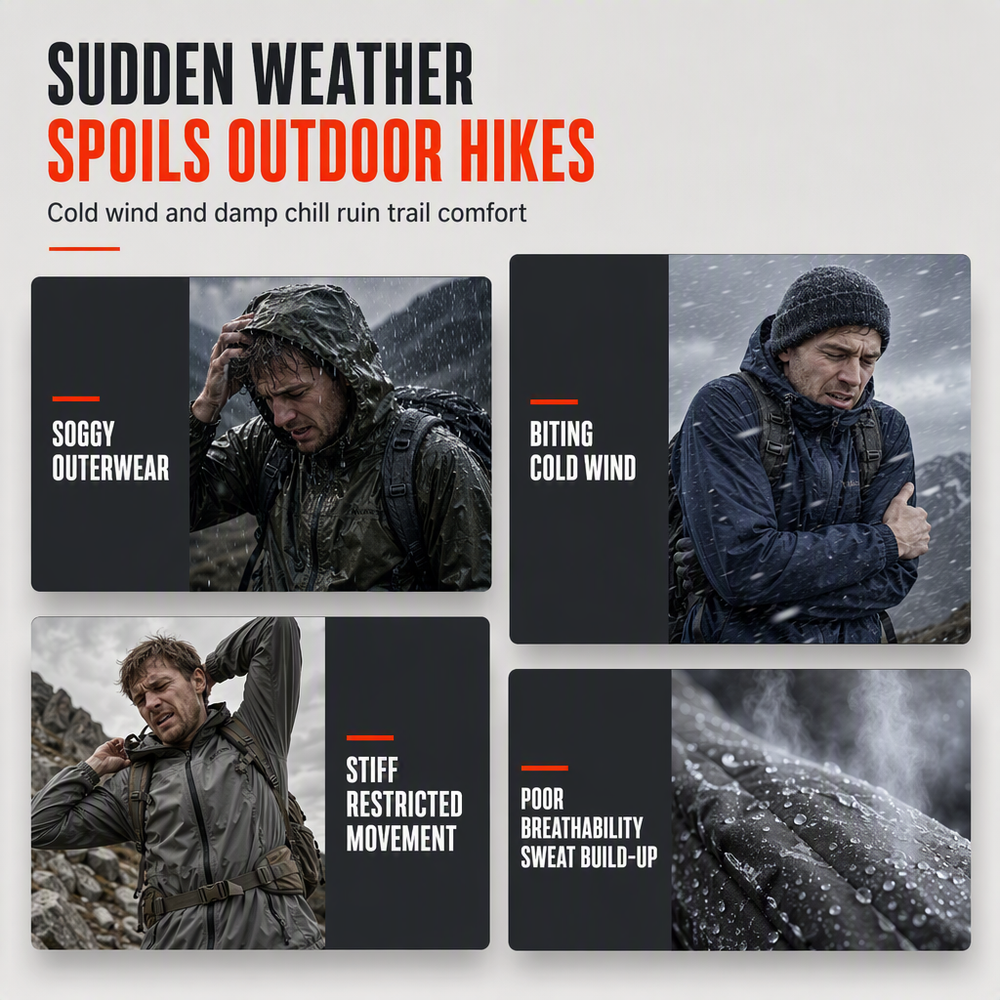 🌧️ Weather Protection, Everyday Versatility | Men's Detachable-Hood Windbreaker
