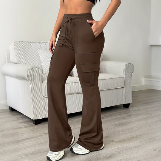 👖 Utility Detail, Flattering Flare | Women's High-Waist Drawstring Cargo Pants