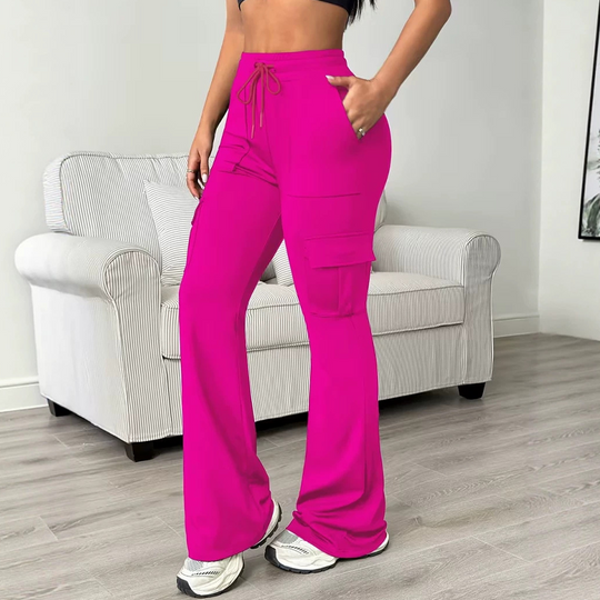 👖 Utility Detail, Flattering Flare | Women's High-Waist Drawstring Cargo Pants