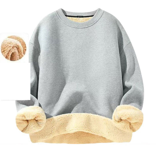 Men's Fleece Lined Crewneck Sweatshirt|Free shipping！