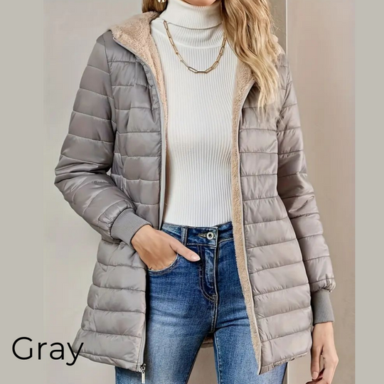 👚✨Women's Quilted Hooded Warm Winter Coat with Zipper