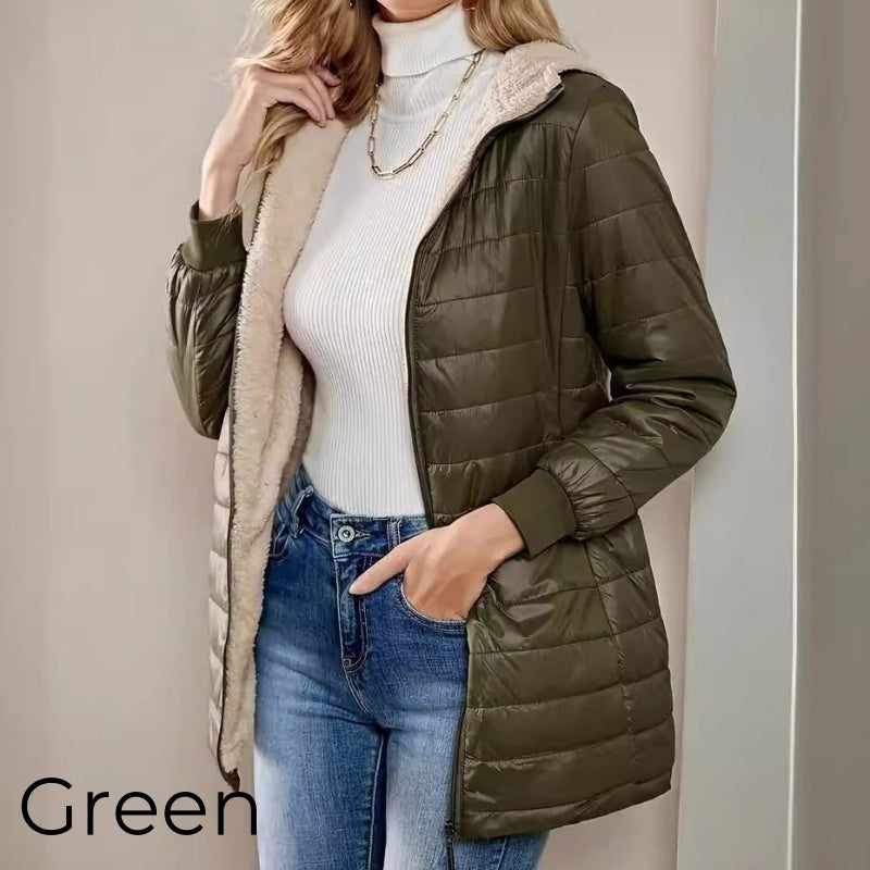 👚✨Women's Quilted Hooded Warm Winter Coat with Zipper