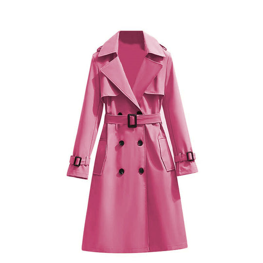 🧥 Smooth Drape, Polished Silhouette | Women's Mid-Length Trench Coat ⚡