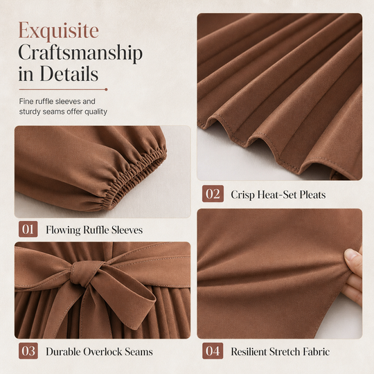 👗⌛Limited-Time Offer-Women's Elegant Crossover V Neck Pleated Maxi Dress✨