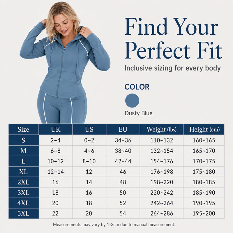 🎉 One Set, More Ways to Wear | Women's Zip-Up Hoodie & Pants 2-Piece Set⚡