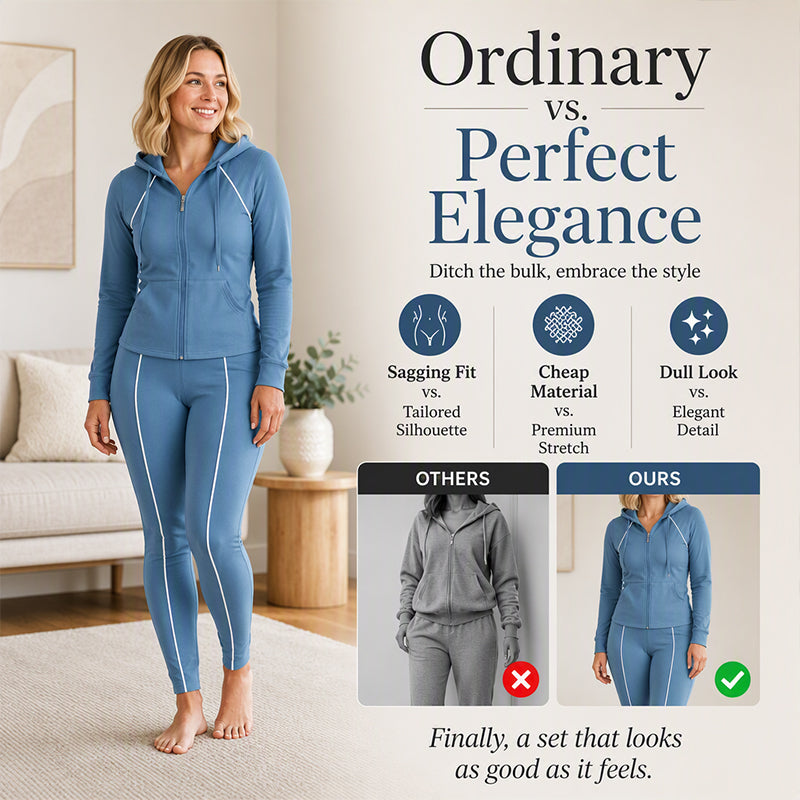 🎉 One Set, More Ways to Wear | Women's Zip-Up Hoodie & Pants 2-Piece Set⚡