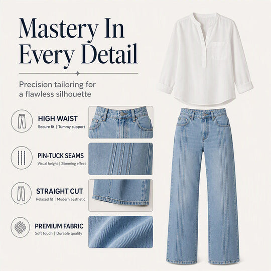 👖 Front Seam Detail, Flattering Wide-Leg Fit | Women's Jeans