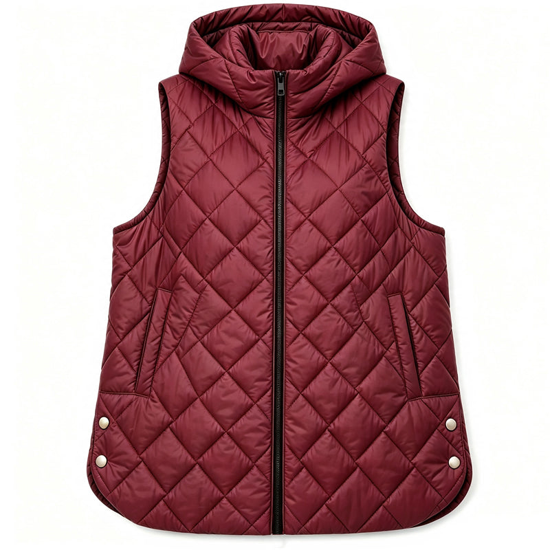 🦺 Quilted Warmth, Easy Layering | Women's Mid-Length Hooded Vest ⚡ Free Shipping