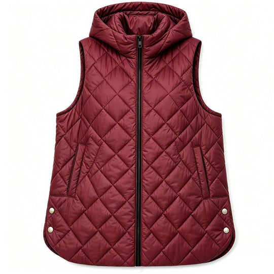 🦺 Quilted Warmth, Easy Layering | Women's Mid-Length Hooded Vest ⚡ Free Shipping