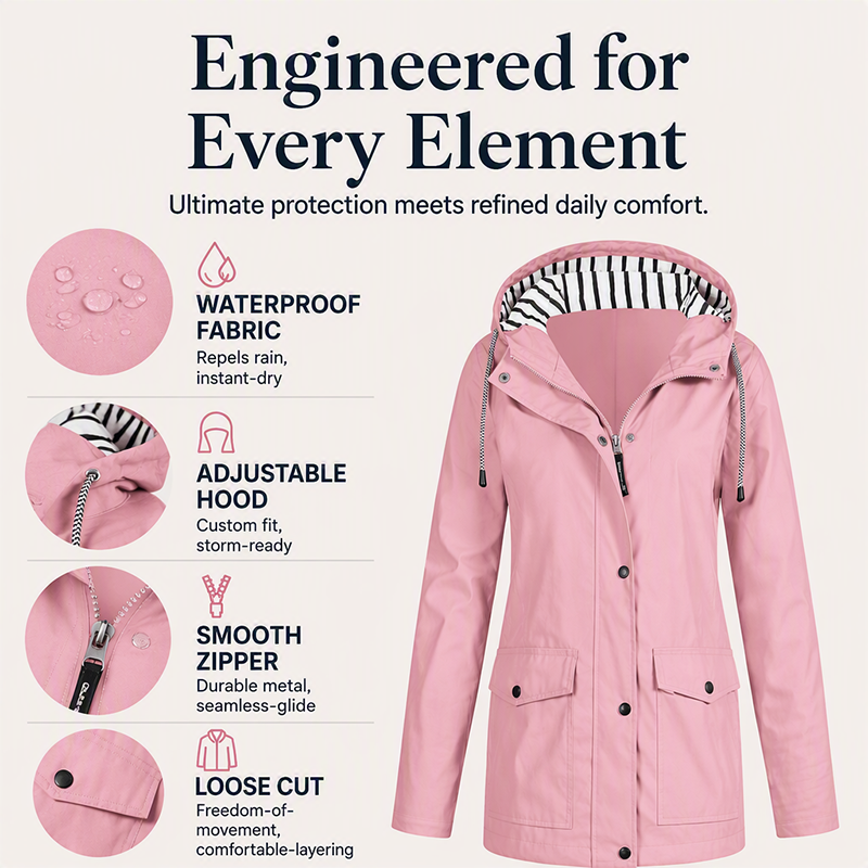 🌦️✨ Women's Outdoor Waterproof Windproof Jacket
