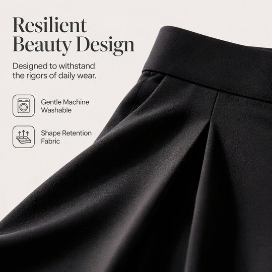 💼 Polished at Work, Effortless After | Women's Pleated High-Waist Wide-Leg Pants