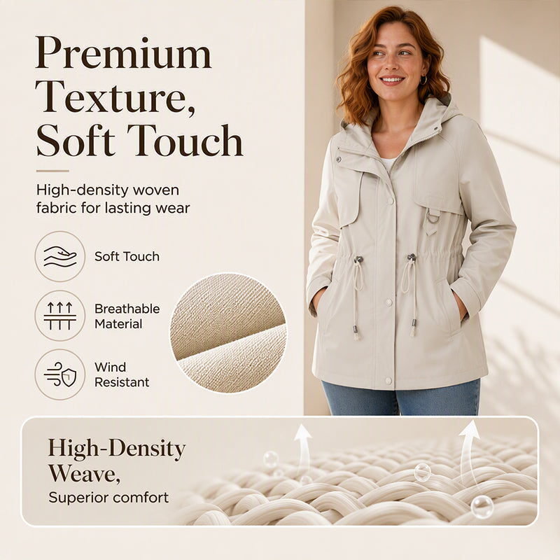 🧥 More Coverage, Easy Everyday Style | Women's Mid-Length Hooded Jacket