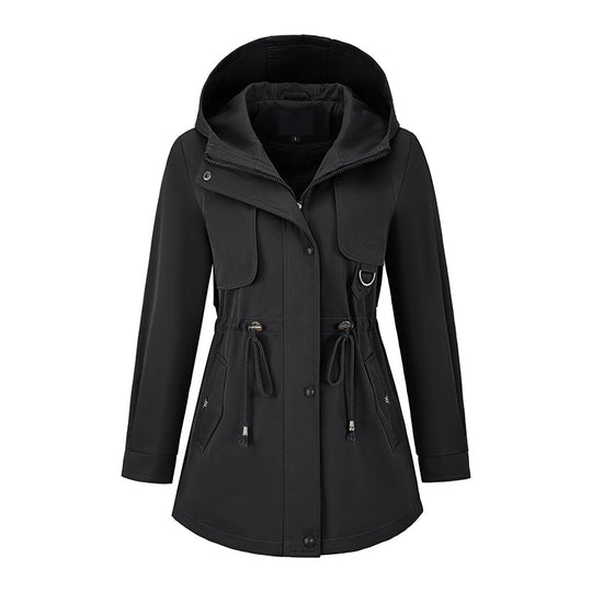 🧥 More Coverage, Easy Everyday Style | Women's Mid-Length Hooded Jacket