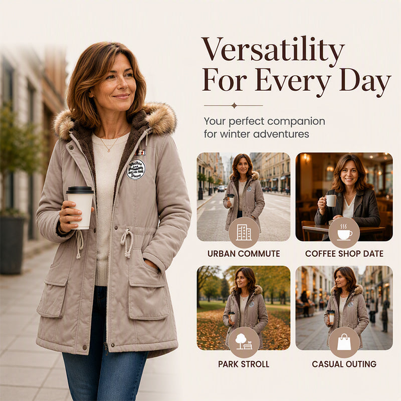 🧥 Cozy Coverage, Easy Movement | Women's Warm-Lined Hooded Parka Jacket