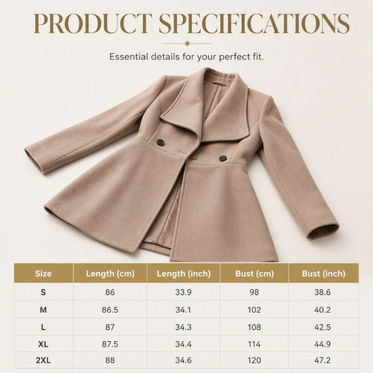 🧥Women's Elegant Slim Fit Lapel Coat