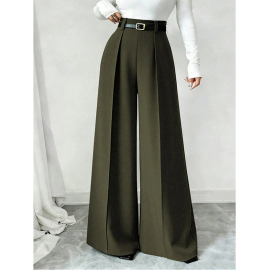 Women's Elegant Drape Wide-Leg Pants