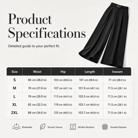Women's Elegant Drape Wide-Leg Pants