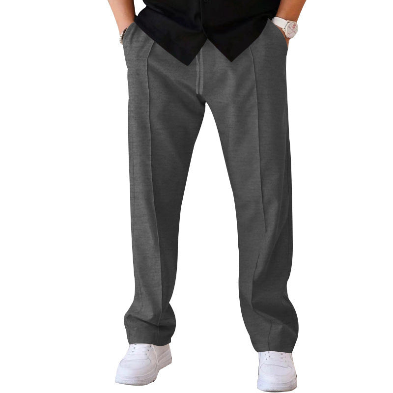 🏷️ Easy Fit, Everyday Style | Men's Drawstring Straight-Leg Pants