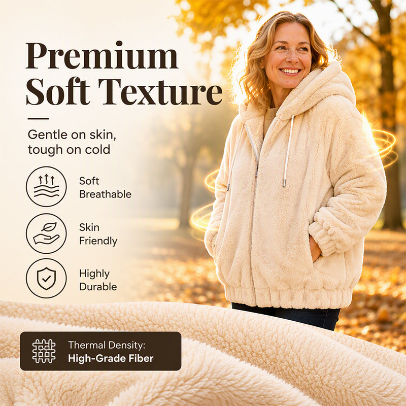 🔥✨☁️Soft & Skin-Friendly, Everyday Casual🧥 Women's Hooded Jacket – Comfortable Fabric & Relaxed Fit ✨