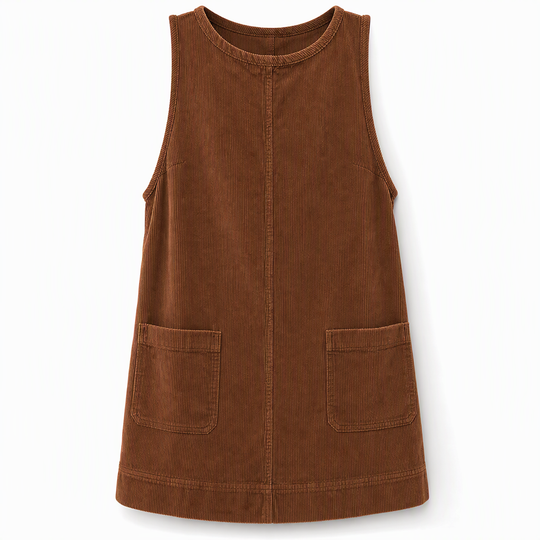 Women's Casual Corduroy Sleeveless Tank Dress