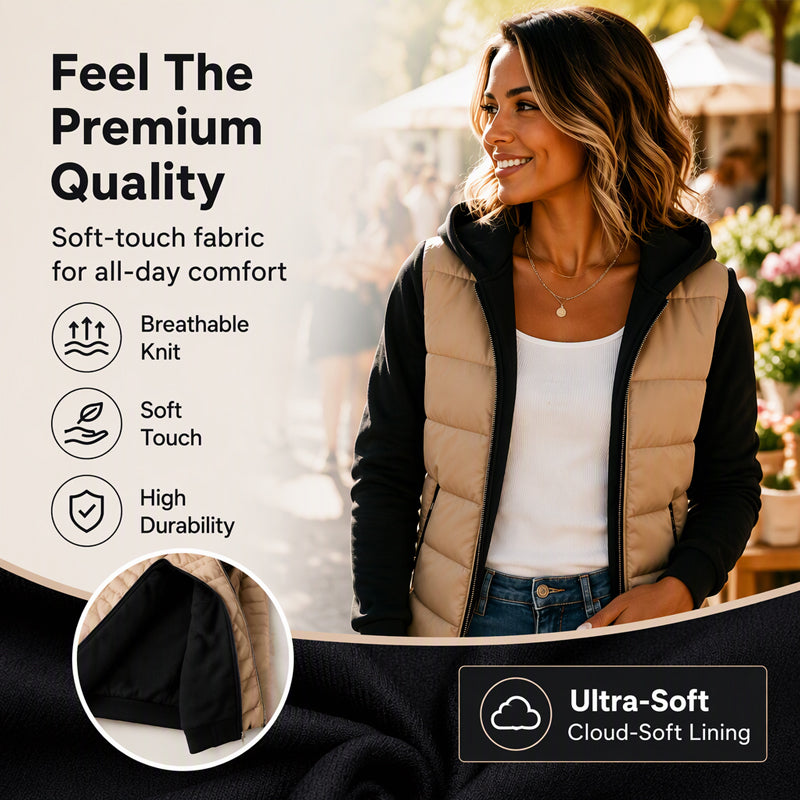 🌸Hot Sale 49% OFF💖Women's Color-Block Padded Hooded Jacket