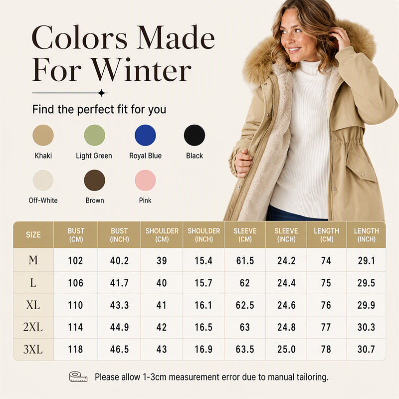 ⚡Free Shipping🔥Women's Mid-Length Plush-Lined Parka Jacket