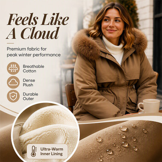 ⚡Free Shipping🔥Women's Mid-Length Plush-Lined Parka Jacket