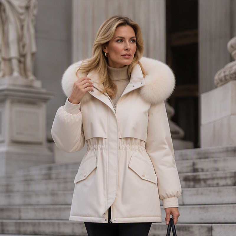 ⚡Free Shipping🔥Women's Mid-Length Plush-Lined Parka Jacket